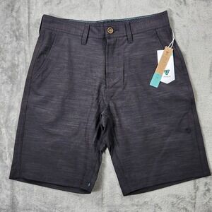 Vissla Shorts Mens Size 28 Charcoal Fin Rope Hybrid Performance Chinos Tech Golf